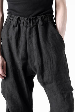 画像をギャラリービューアに読み込む, A.F ARTEFACT TUCK VOLUME BAGGY PANTS / ORGANIC LINEN (BLACK)