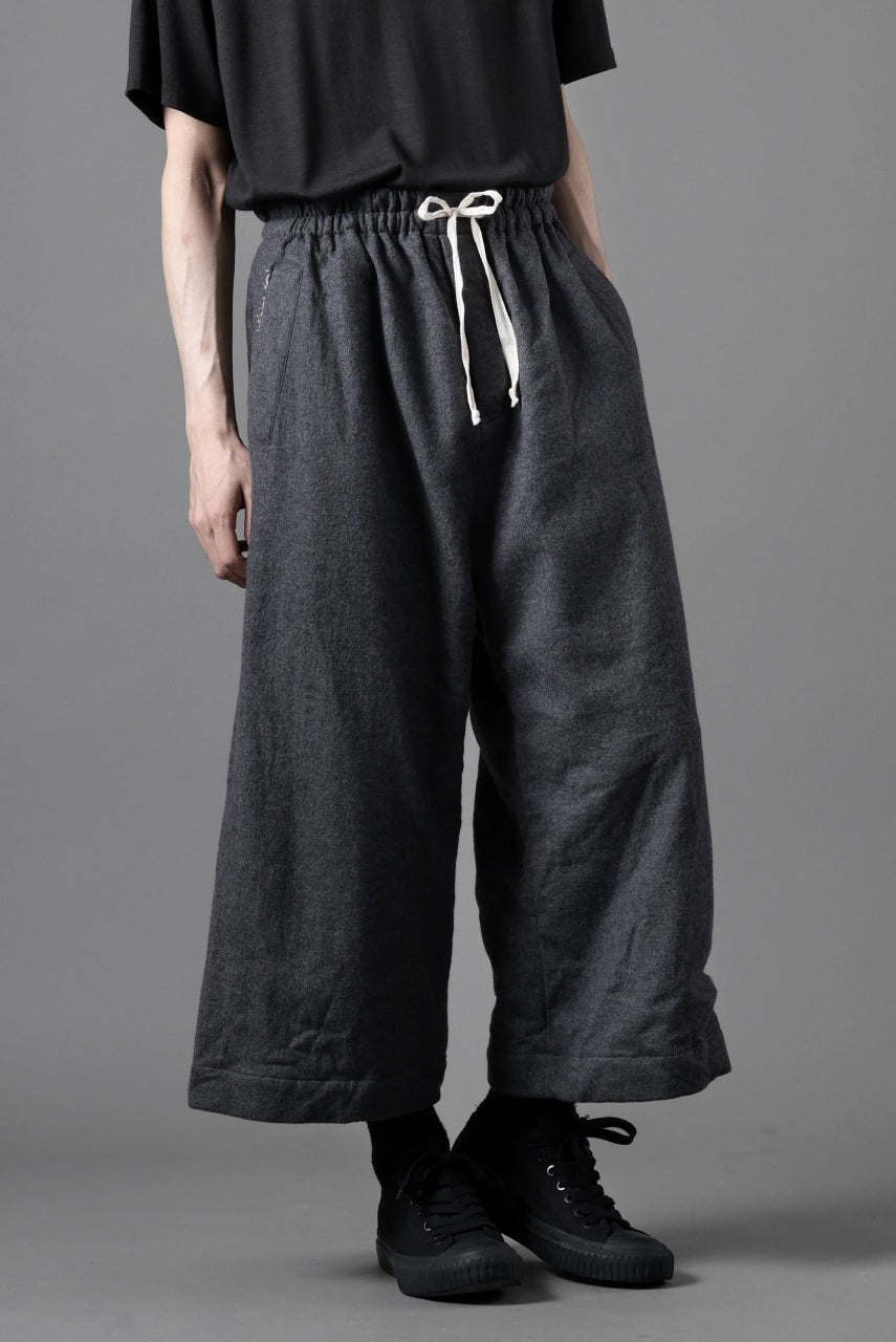 YUTA MATSUOKA baggy pants /compressed wool jersey (dark gray)