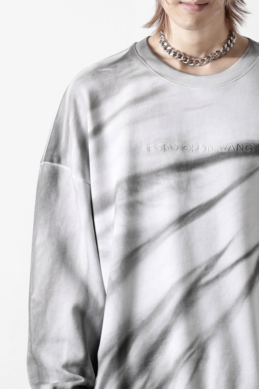 Feng Chen Wang TIE-DYED SWEATSHIRT (GREY/WHITE)