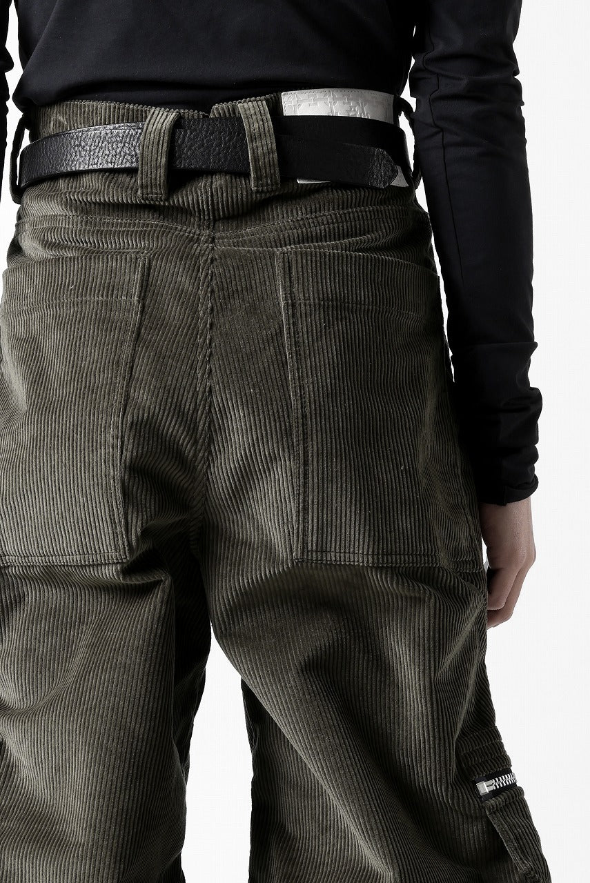 A.F ARTEFACT CARGO ZIP BAGGY PANTS / CORDUROY (KHAKI)