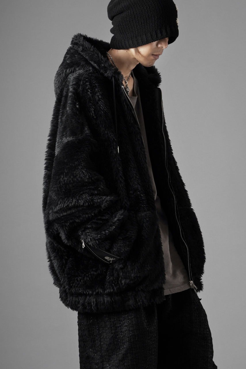 mastermind JAPAN POLAR BEAR ZIP-UP HOODIE (BLACK)