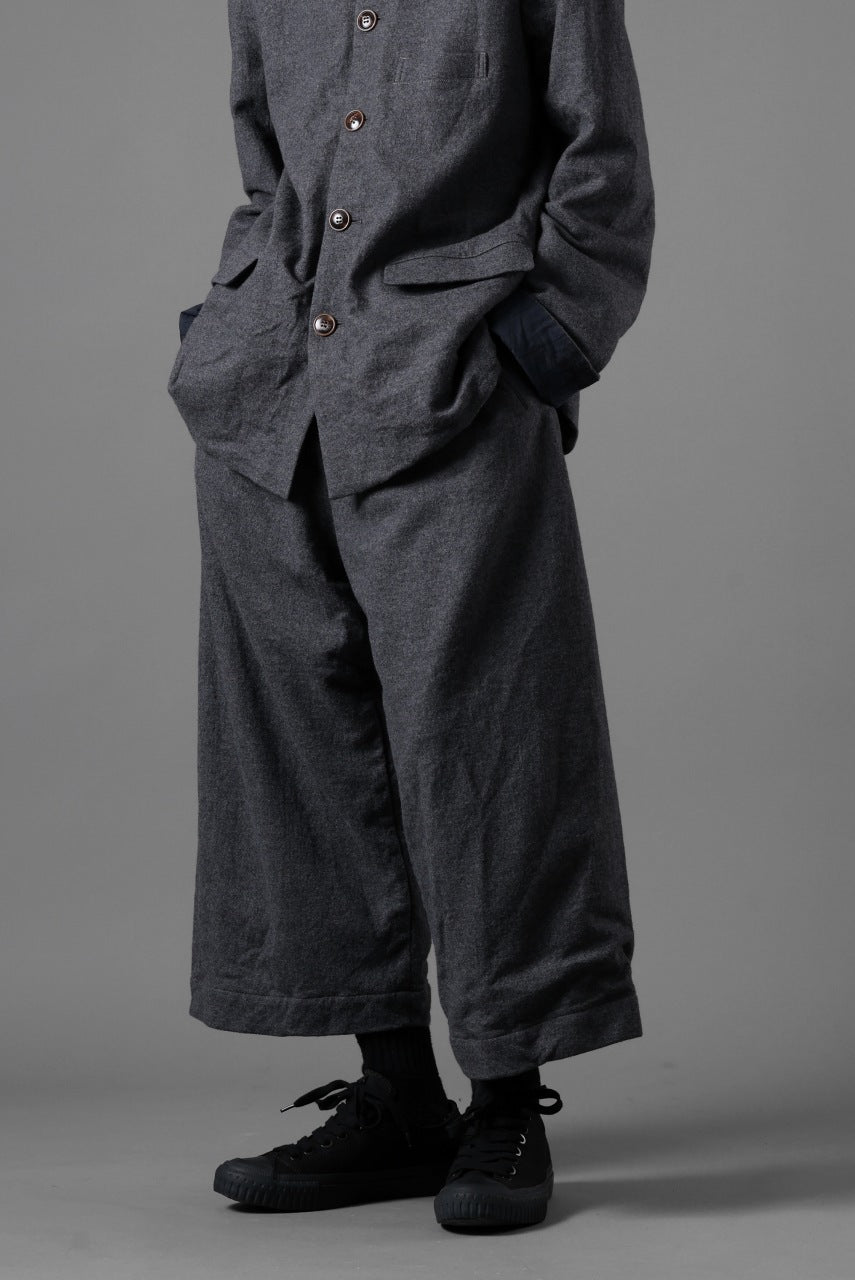 YUTA MATSUOKA baggy pants /compressed wool jersey (dark gray)