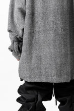 画像をギャラリービューアに読み込む, A.F ARTEFACT TWEED COVERALL SHIRT (BLACK x WHITE)