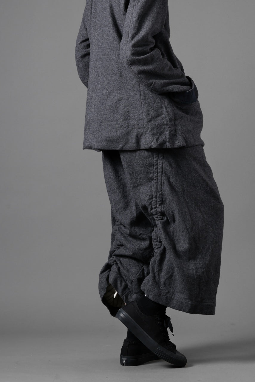 YUTA MATSUOKA baggy pants /compressed wool jersey (dark gray)