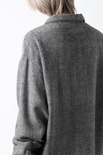 画像をギャラリービューアに読み込む, A.F ARTEFACT TWEED COVERALL SHIRT (BLACK x WHITE)