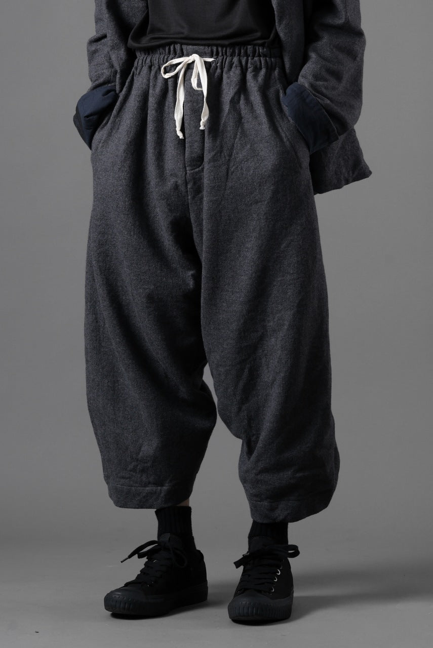 YUTA MATSUOKA baggy pants /compressed wool jersey (dark gray)