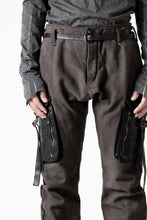 画像をギャラリービューアに読み込む, incarnation SLIM ARMY PANTS MP-3 / DYEING CANVAS+HORSE LEATHER (BROWN GRAY)