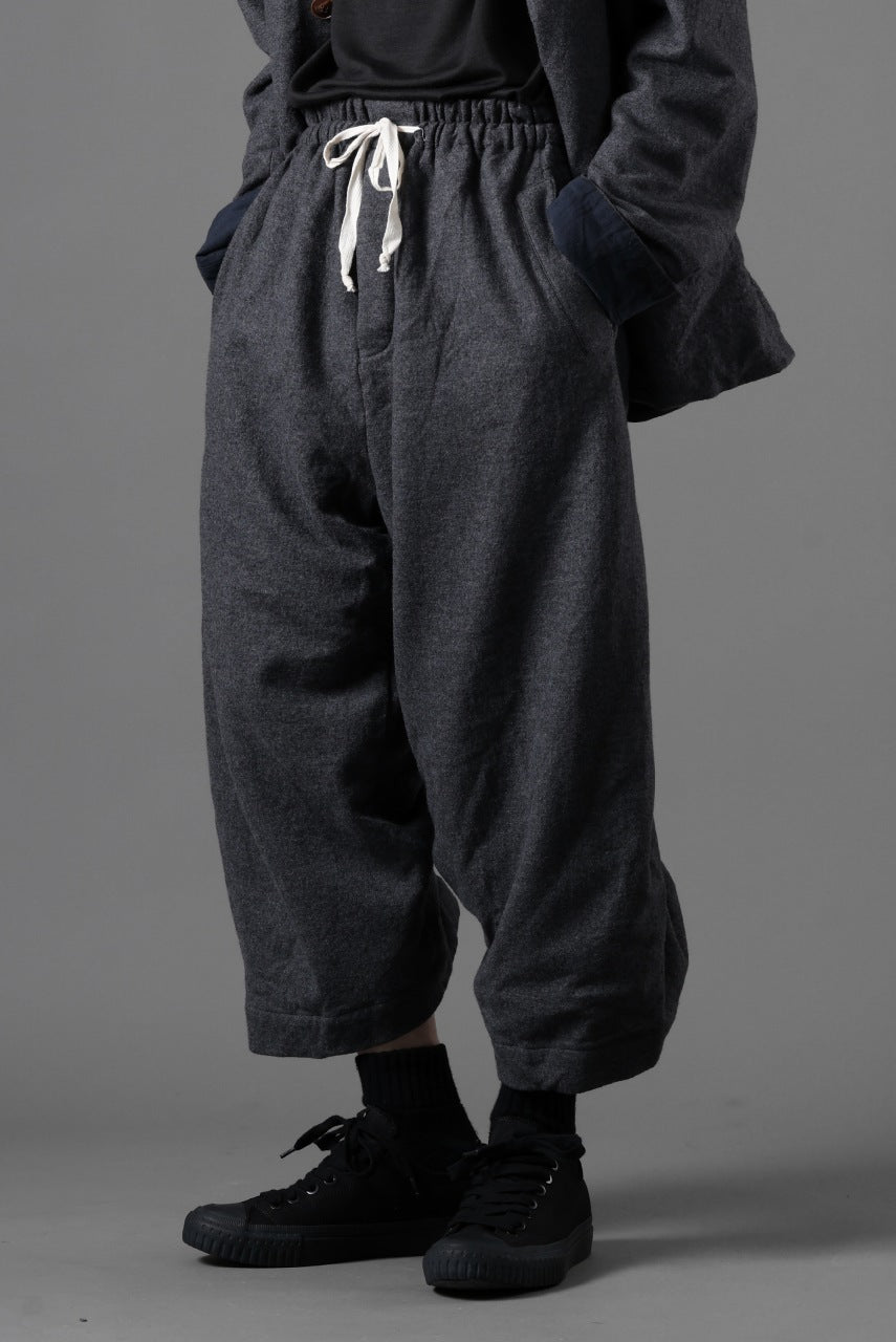 YUTA MATSUOKA baggy pants /compressed wool jersey (dark gray)