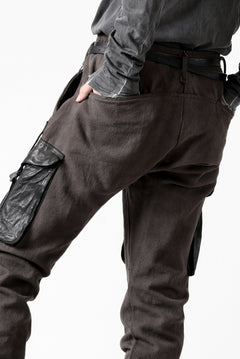 画像をギャラリービューアに読み込む, incarnation SLIM ARMY PANTS MP-3 / DYEING CANVAS+HORSE LEATHER (BROWN GRAY)