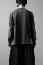 Load image into Gallery viewer, Professor.E FADED HENLEY L/S TEE (BLACK)