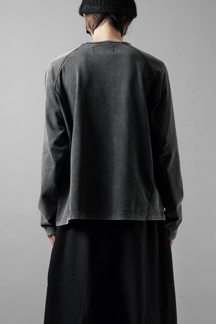 Professor.E FADED HENLEY L/S TEE (BLACK)