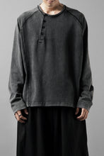 Load image into Gallery viewer, Professor.E FADED HENLEY L/S TEE (BLACK)