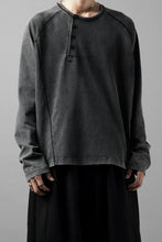 Load image into Gallery viewer, Professor.E FADED HENLEY L/S TEE (BLACK)