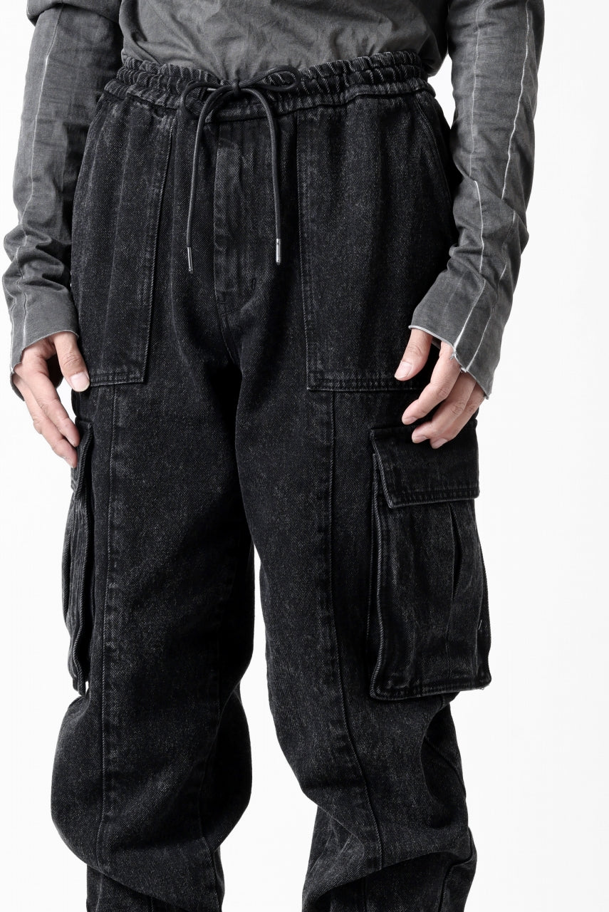 Juun.J Denim Cargo Jogger (BLACK)