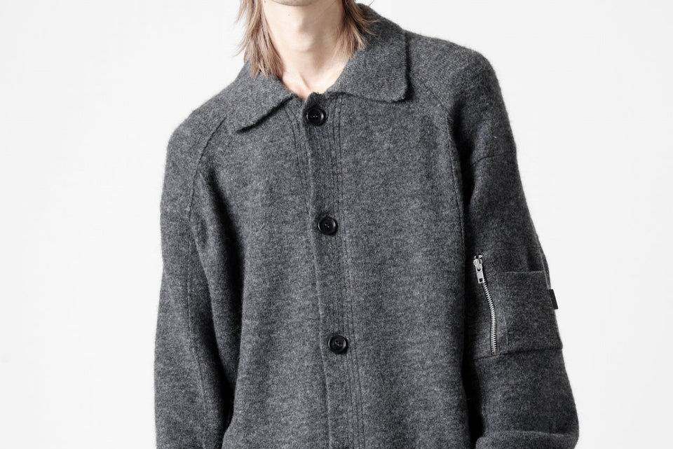 画像をギャラリービューアに読み込む, Juun.J Button Collar Cardigan (GREY)