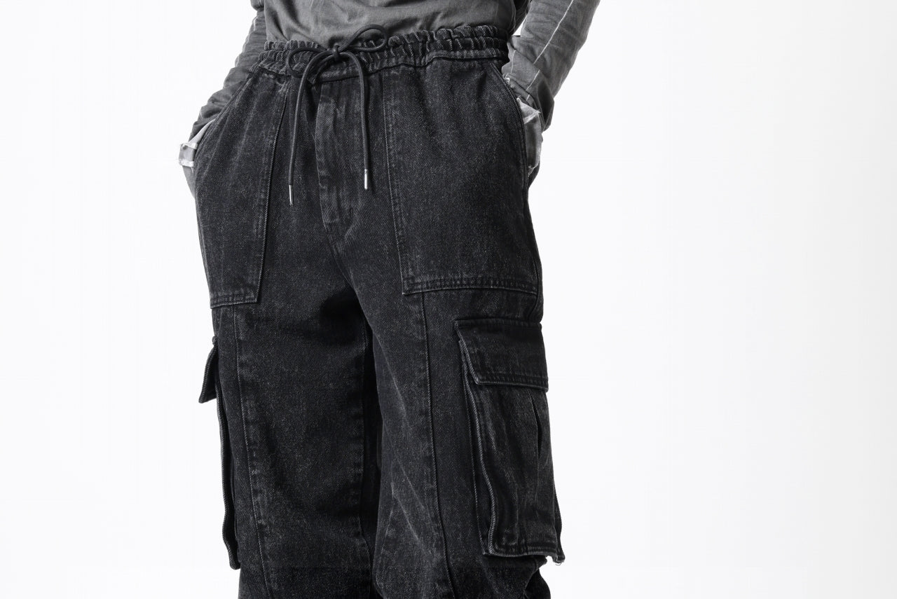 Juun.J Denim Cargo Jogger (BLACK)