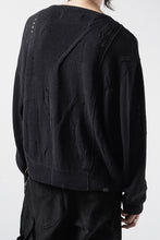 画像をギャラリービューアに読み込む, Professor.E DISTRESSED TEXTURED KNIT (BLACK)