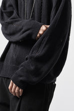 画像をギャラリービューアに読み込む, Professor.E DISTRESSED TEXTURED KNIT (BLACK)