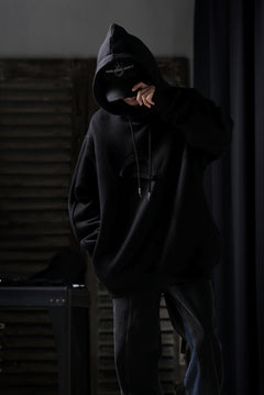 Load image into Gallery viewer, Feng Chen Wang 2 IN 1 HOODIE WITH FELTED BACKING (BLACK)