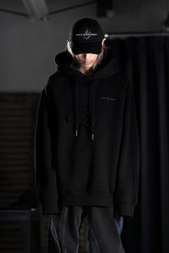 Load image into Gallery viewer, Feng Chen Wang 2 IN 1 HOODIE WITH FELTED BACKING (BLACK)