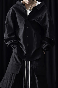 画像をギャラリービューアに読み込む, A.F ARTEFACT BACK FACE SHIRTS / WOOL NYLON (BLACK)