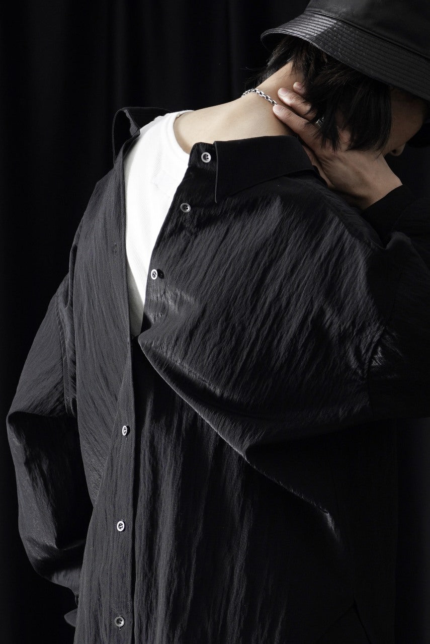 画像をギャラリービューアに読み込む, A.F ARTEFACT BACK FACE SHIRTS / WOOL NYLON (BLACK)