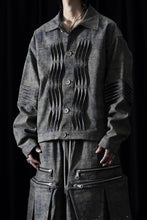 画像をギャラリービューアに読み込む, A.F ARTEFACT BLENDED SHADES DENIM PIN TUCK BLOUSON (STEEL BLUE)