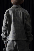 画像をギャラリービューアに読み込む, A.F ARTEFACT BLENDED SHADES DENIM PIN TUCK BLOUSON (STEEL BLUE)
