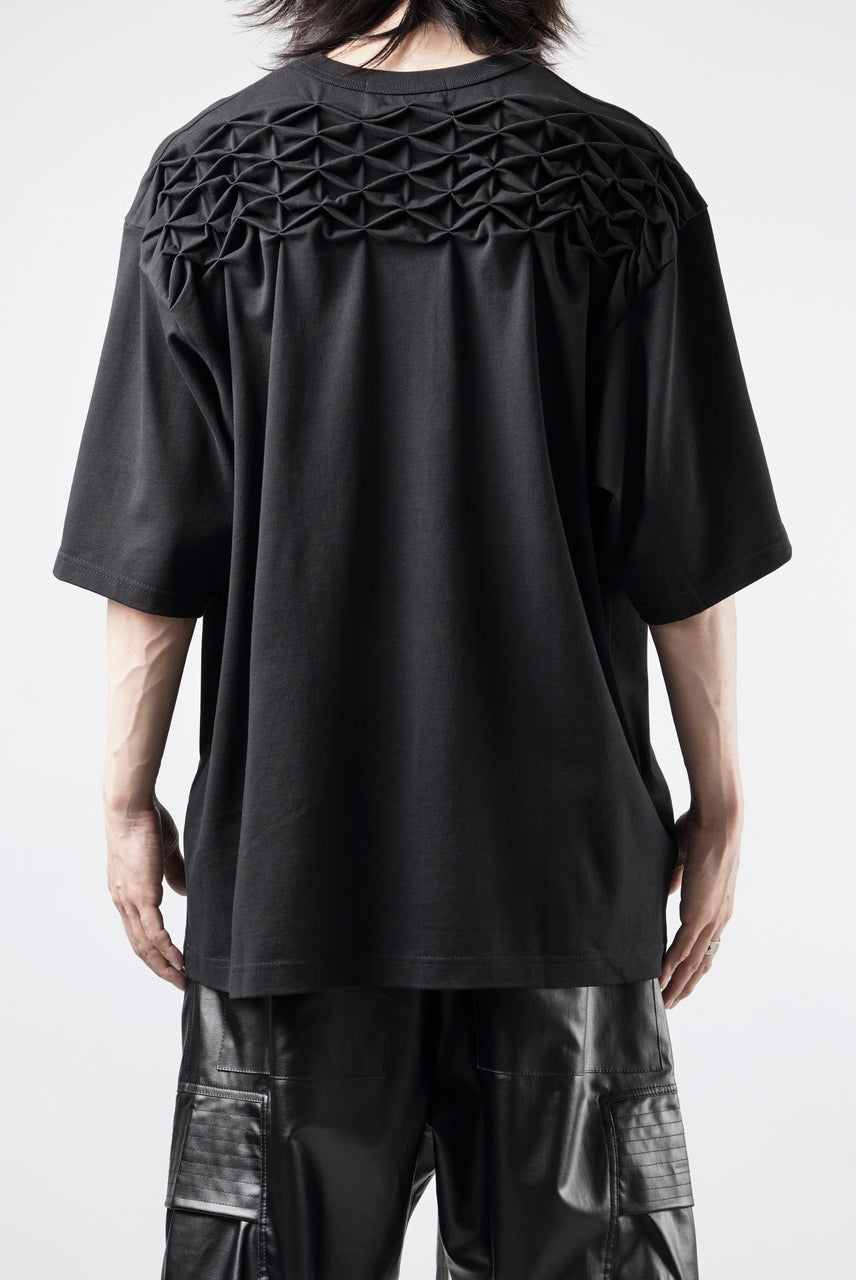 画像をギャラリービューアに読み込む, OBLADI YOKE SMOCKING T-SHIRT (BLACK)