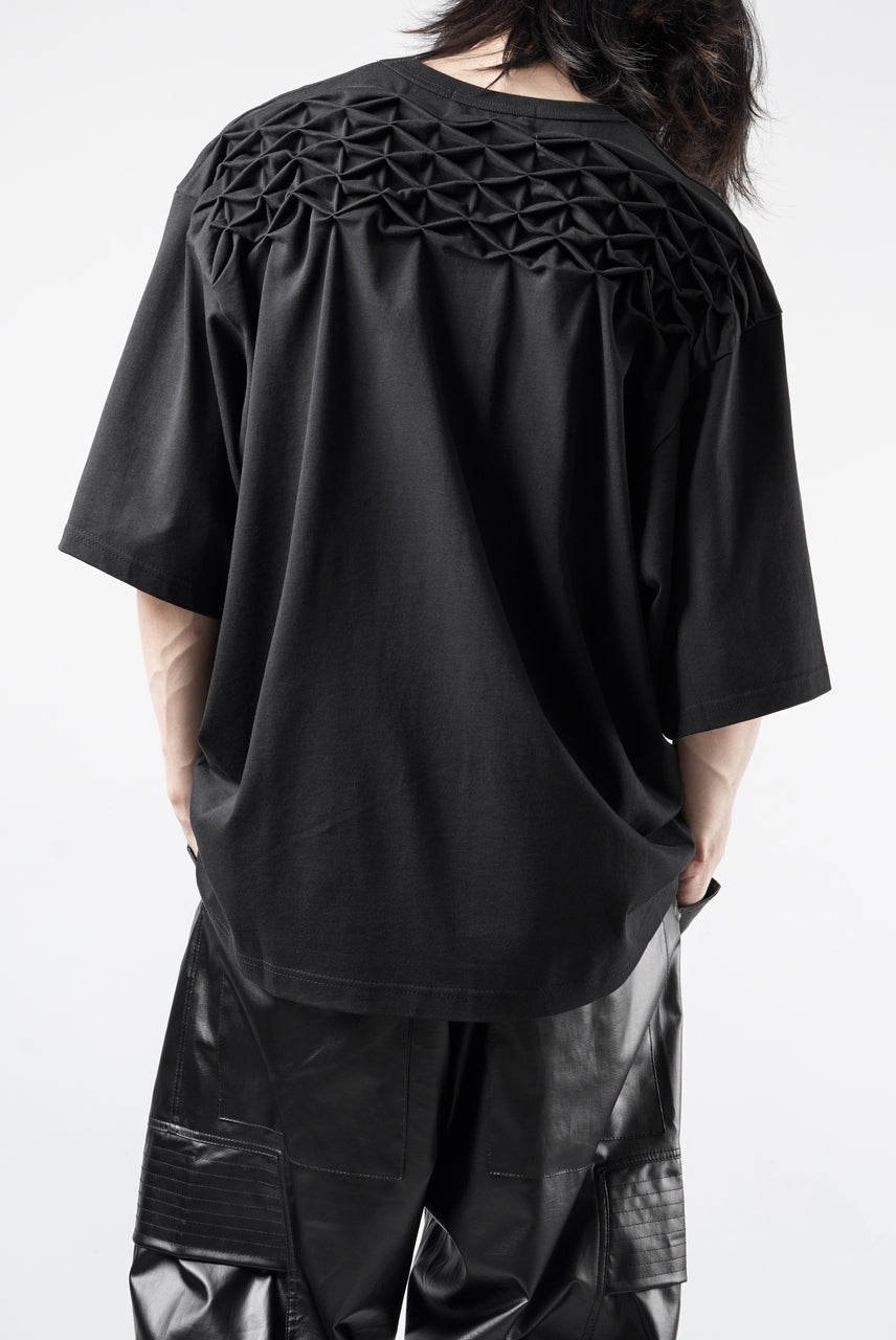 画像をギャラリービューアに読み込む, OBLADI YOKE SMOCKING T-SHIRT (BLACK)