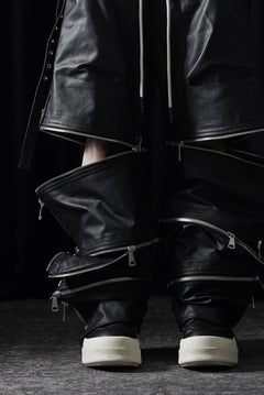 画像をギャラリービューアに読み込む, A.F ARTEFACT MATTE COATING ZIP WIDE PANTS (BLACK)