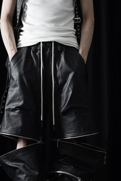 画像をギャラリービューアに読み込む, A.F ARTEFACT MATTE COATING ZIP WIDE PANTS (BLACK)