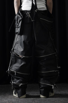 画像をギャラリービューアに読み込む, A.F ARTEFACT MATTE COATING ZIP WIDE PANTS (BLACK)