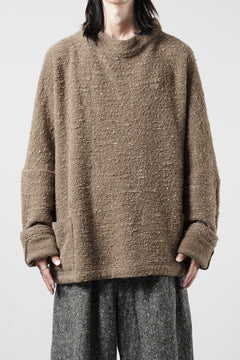 画像をギャラリービューアに読み込む, KLASICA "LIM" POCKET MOCK NECK JUMPER / NATURAL COLORED SHEEP NON DYED WOOL JERSEY (MAPLE)