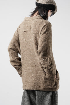画像をギャラリービューアに読み込む, KLASICA "LIM" POCKET MOCK NECK JUMPER / NATURAL COLORED SHEEP NON DYED WOOL JERSEY (MAPLE)
