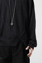 画像をギャラリービューアに読み込む, Professor.E DISTRESSED TEXTURED KNIT (BLACK)