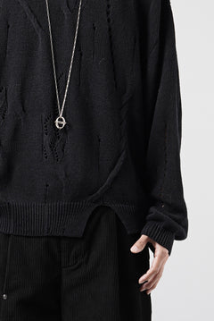 画像をギャラリービューアに読み込む, Professor.E DISTRESSED TEXTURED KNIT (BLACK)