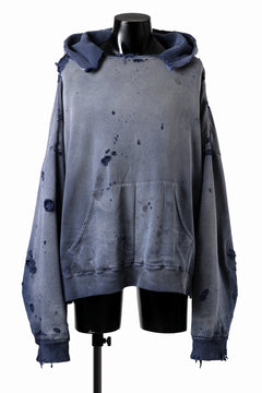 Load image into Gallery viewer, READYMADE GRUNGE DOUBLE FACE HOODIE (NAVY)