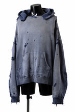 Load image into Gallery viewer, READYMADE GRUNGE DOUBLE FACE HOODIE (NAVY)