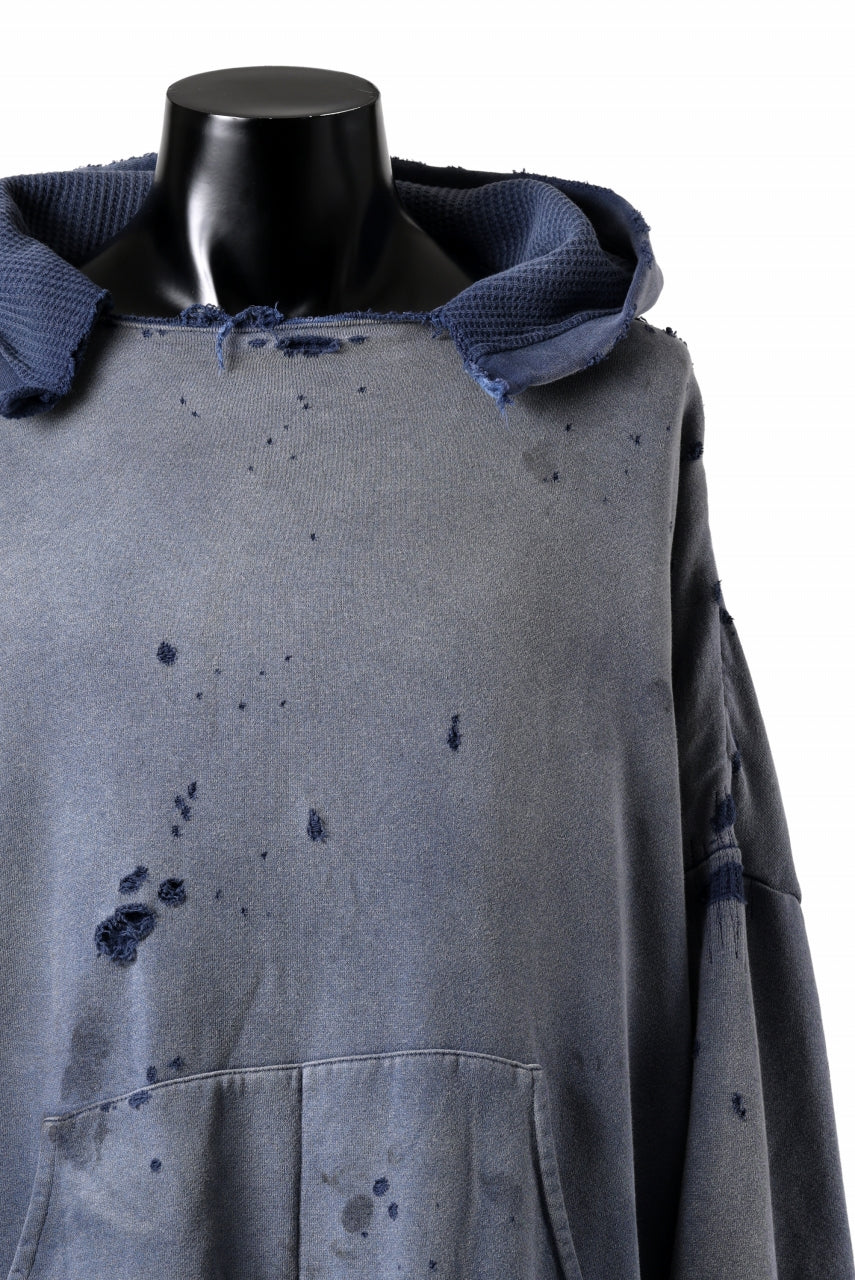 Load image into Gallery viewer, READYMADE GRUNGE DOUBLE FACE HOODIE (NAVY)