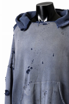 Load image into Gallery viewer, READYMADE GRUNGE DOUBLE FACE HOODIE (NAVY)