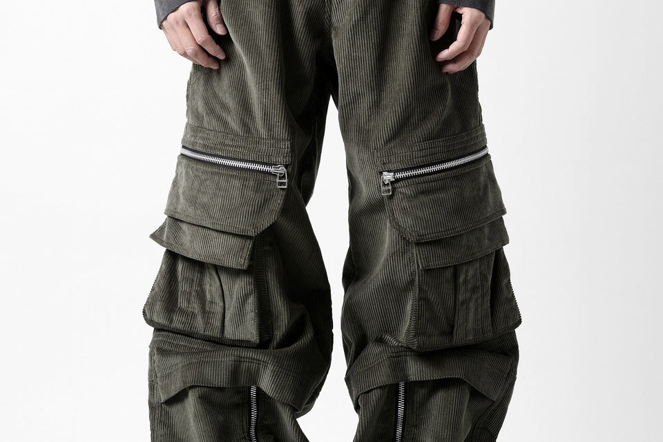 画像をギャラリービューアに読み込む, A.F ARTEFACT CARGO ZIP BAGGY PANTS / CORDUROY (KHAKI)