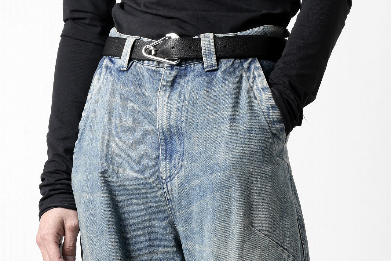 A.F ARTEFACT CARGO ZIP BAGGY PANTS / FADED DENIM (INDIGO)