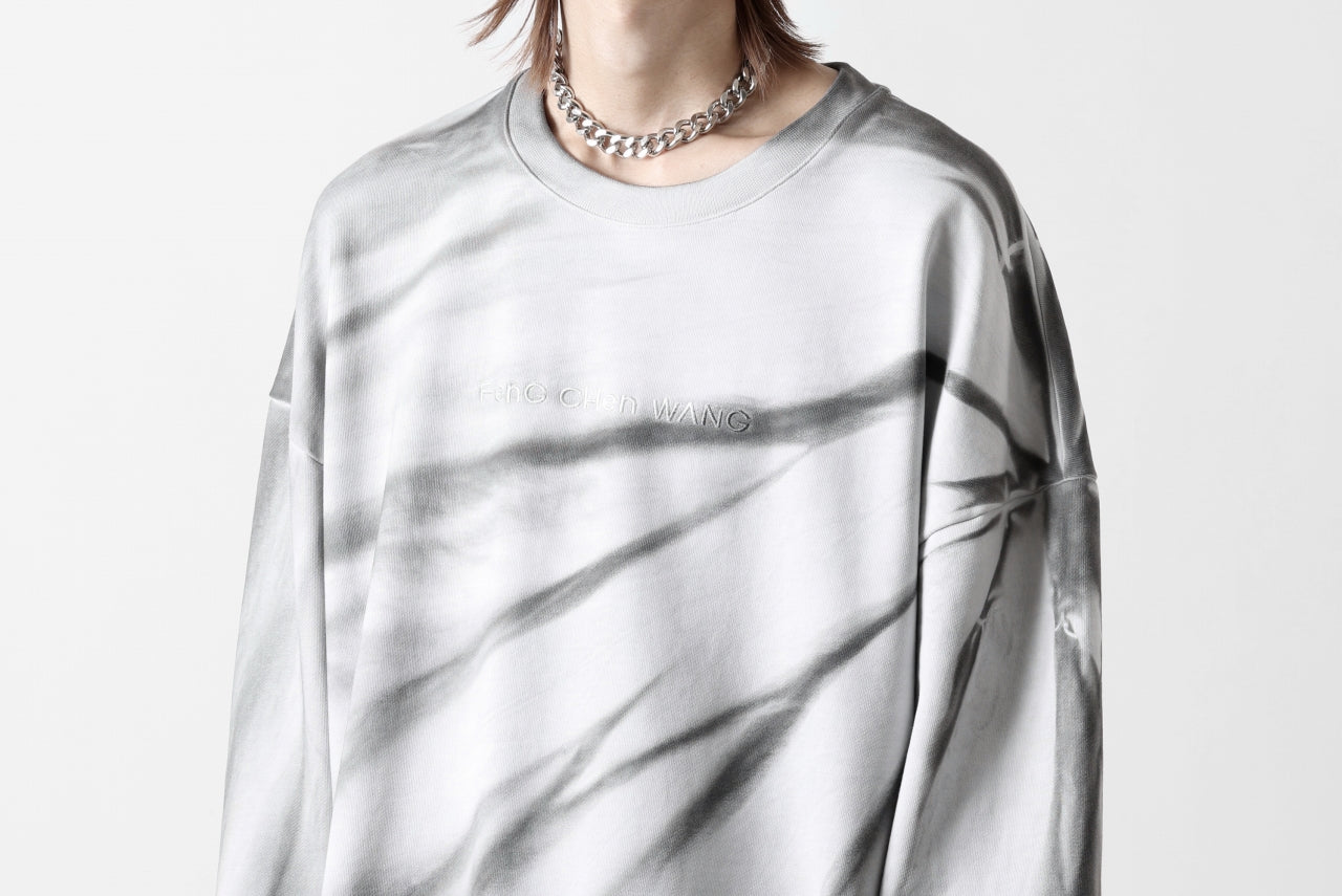 Feng Chen Wang TIE-DYED SWEATSHIRT (GREY/WHITE)