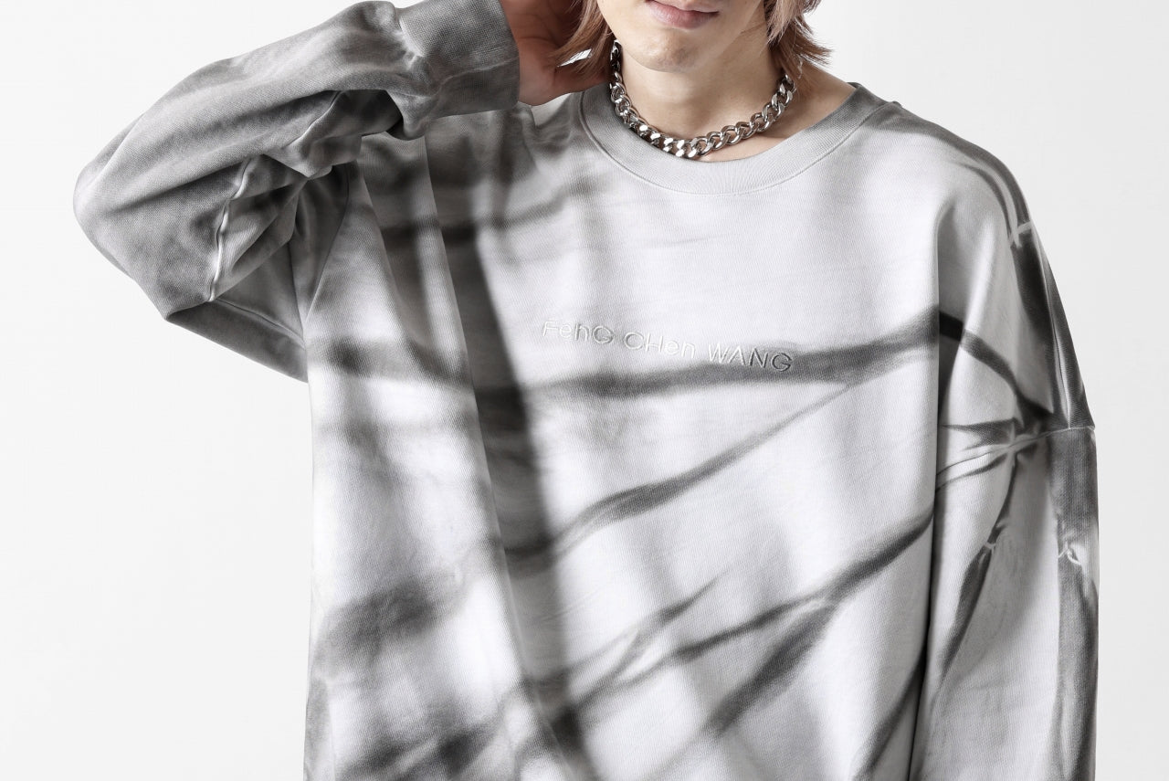 Feng Chen Wang TIE-DYED SWEATSHIRT (GREY/WHITE)