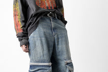 Load image into Gallery viewer, A.F ARTEFACT CARGO ZIP BAGGY PANTS / FADED DENIM (INDIGO)