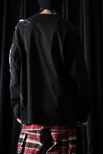 画像をギャラリービューアに読み込む, OBLADI DENIM RECTANGLE PATCHWORK LONG SLEEVES T-SHIRT (BLACK)