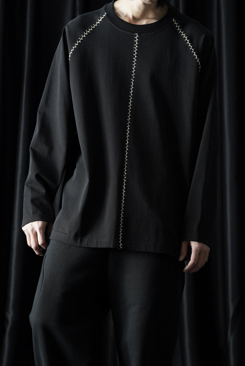 OBLADI LONG SLEEVE JINBEI T- SHIRT IN BLACK (BLACK)