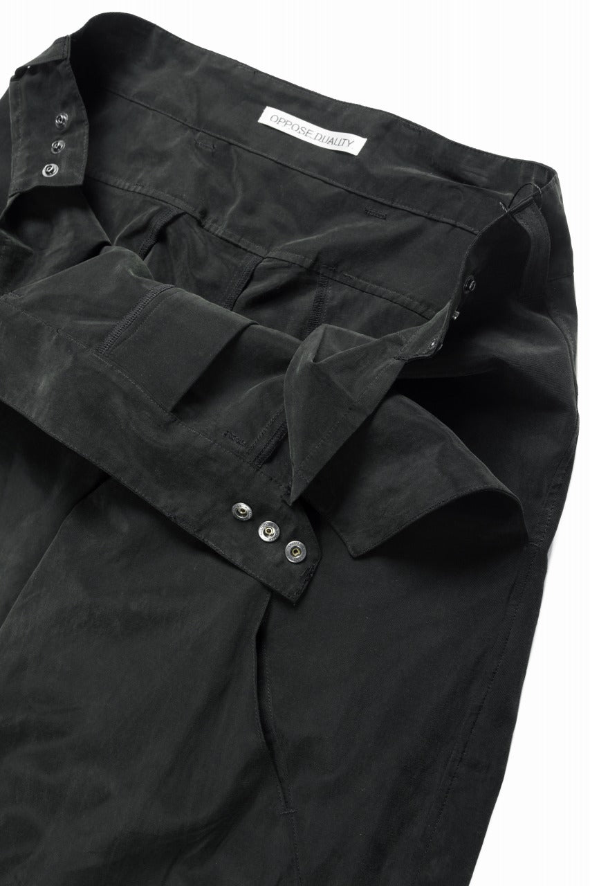 画像をギャラリービューアに読み込む, OPPOSE DUALITY 8POCKET PANEL CXC WIDE TROUSERS (BLACK)