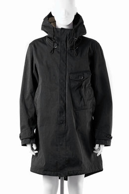 Ten c CYCLONE PARKA / GARMENT DYED OJJ (NERO)